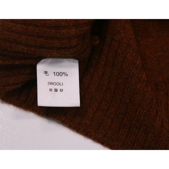 McGeorge of Scotland Brown Argyle Scotland Lambswool Crewneck Sweater Mens Small - Picture 8 of 8